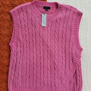 NWT Anthropologie Pink Sweater Vest
